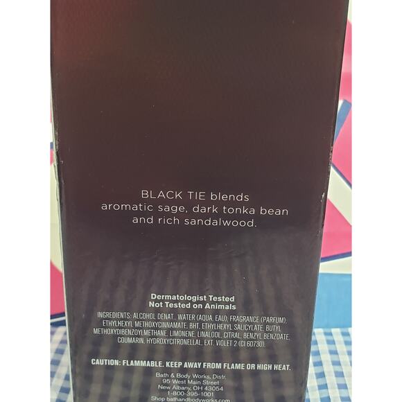 BBW Black Tie Men's Collection Cologne 3.4 FL Oz. - Picture 2 of 2